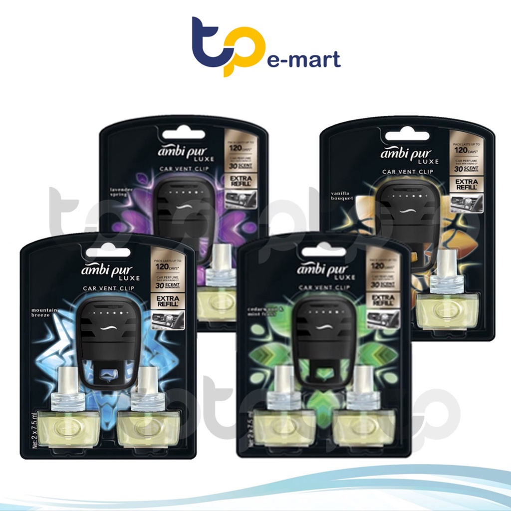 Ambi Pur Luxe Car Air Freshener Vent Clip (7.5ml x 2)