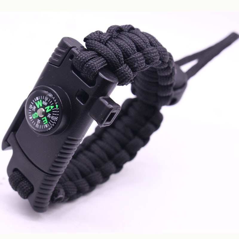 5in1 Outdoor Survival Bracelet Men Women Braided Multi-function Camping 