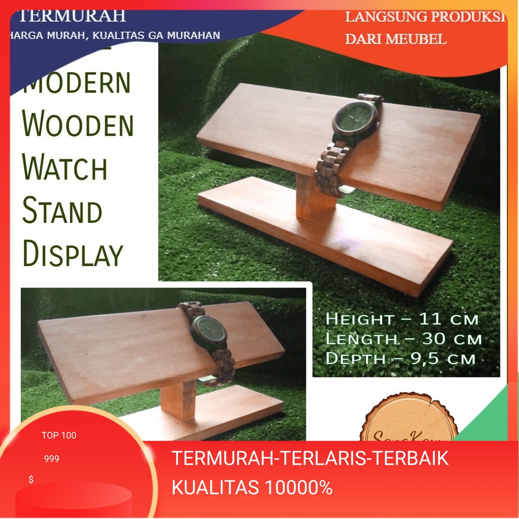 Wooden Watch Display Organizer 30cm | Shopee Malaysia