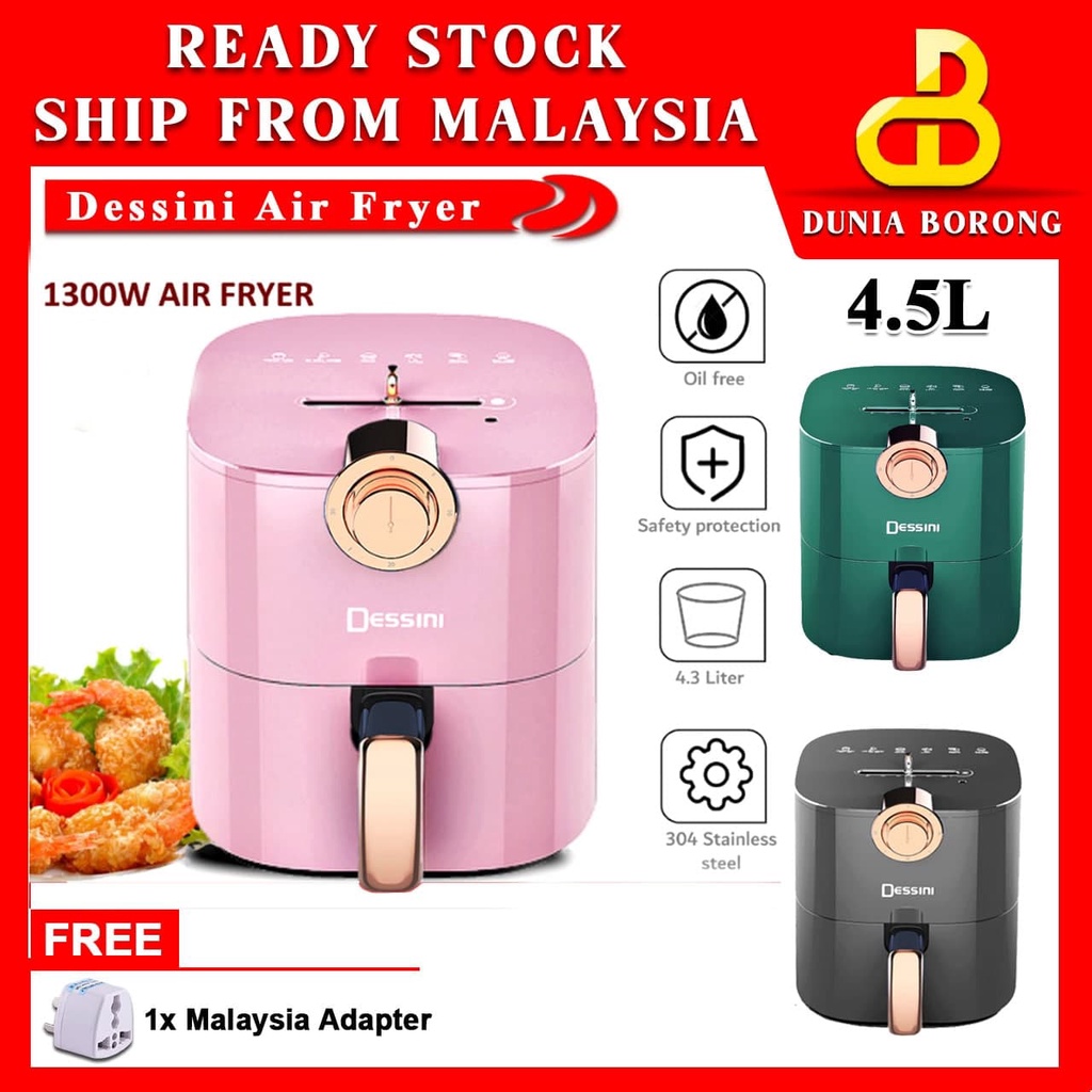 4.3l Pink Home Air Fryer