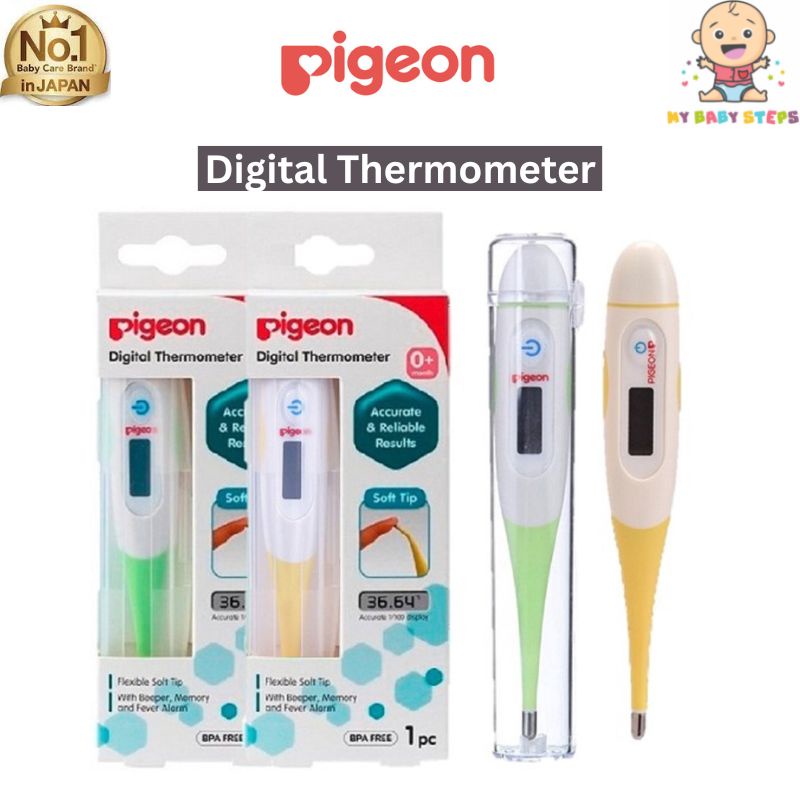 Original Pigeon Digital Thermometer Baby Thermometers + 2 Colors Choice