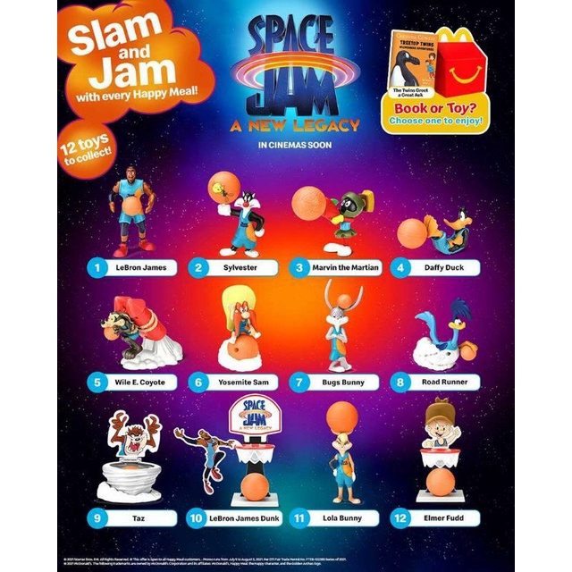 Mcdonalds Happy Meal Toys Space Jam Shopee Malaysia