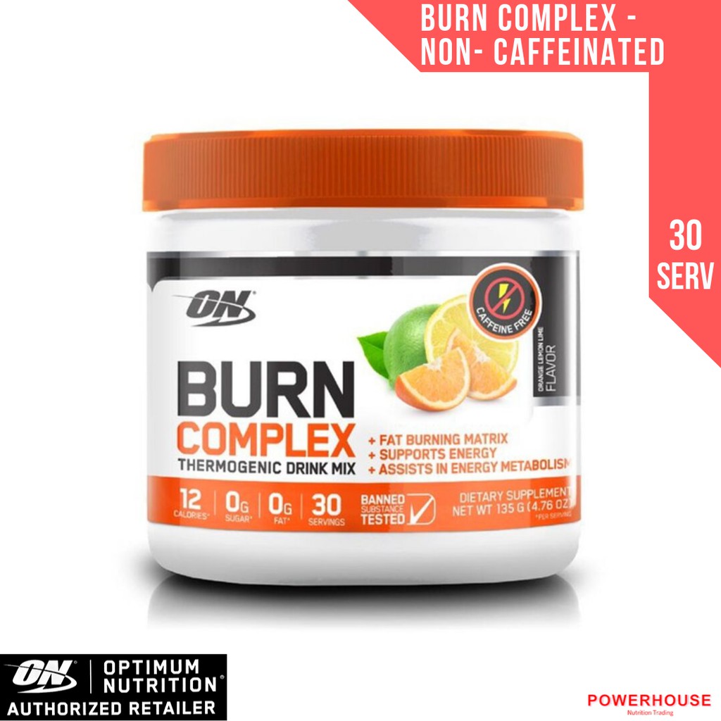 Optimum Nutrition Burn Complex NonCaffeinated, 30 servings [Fat Burner