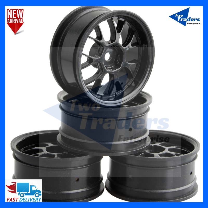 [TwoTraders] 4pcs RC Wheel Plastic Rim Offset 3mm Fit HSP HPI HSP 1:10 ...