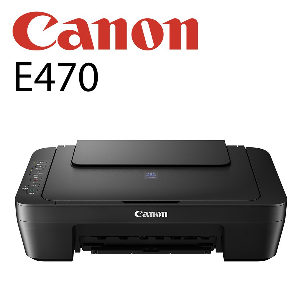 Canon E470 Printer 3in1 WiFi (Print/Scan/Copy/Wireless) Black Shopee