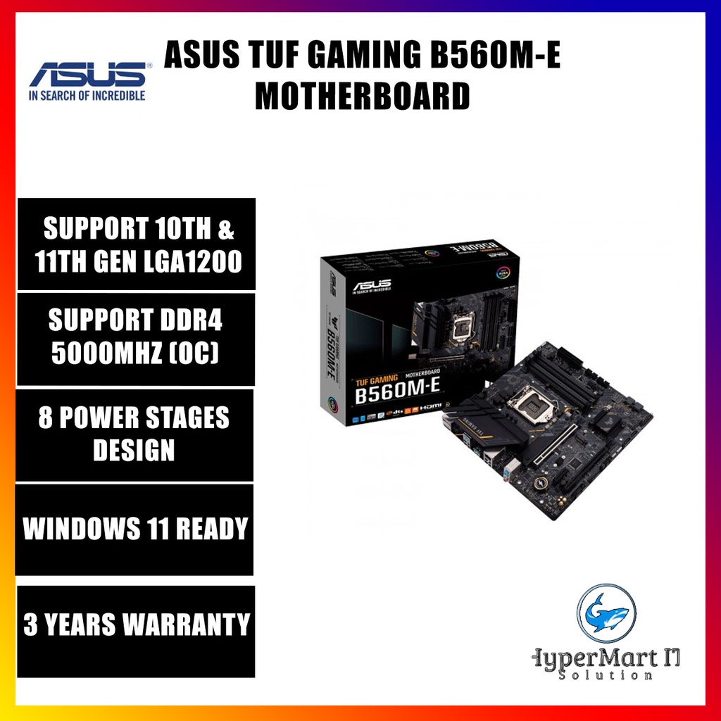 ASUS TUF GAMING B560ME MOTHERBOARD Shopee Malaysia