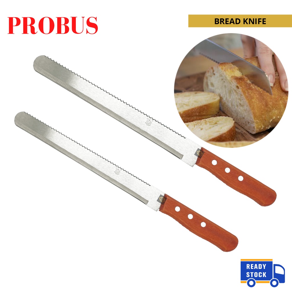 GDH Stainless Steel Bread Knife with Fine/Large Teeth / Plain Cake