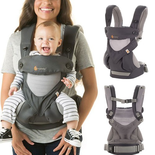 Ergobaby 360 All Positions Baby Carrier Cool Air Mesh Carbon Grey