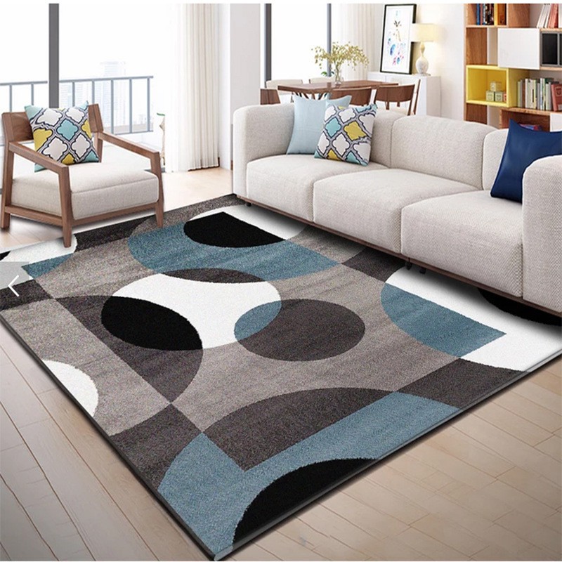 🐱COMEL🐱 [M/L/XL] Round Pattern 3D Printing Modern Design Carpet Living ...