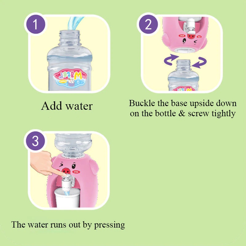 EZYLITTLES Mini Water Dispenser for Kid Drinking Water Bottle toy for