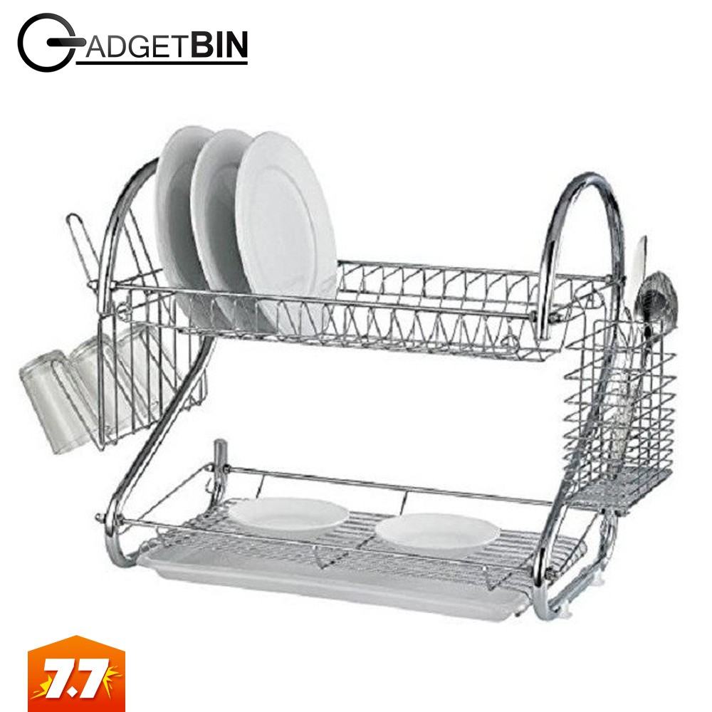 Multi functional 2 Tier Dish Drainer Dish Rack Shopee Malaysia