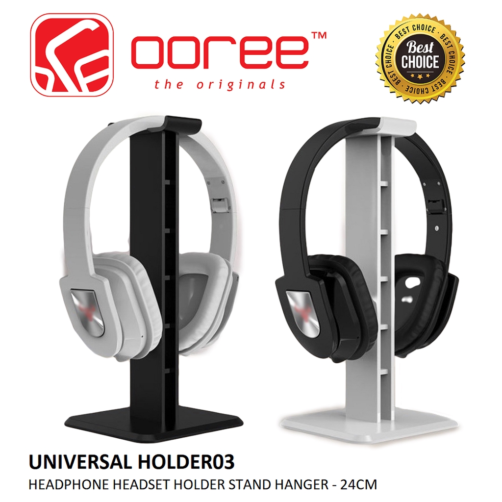 UNIVERSAL HOLDER03 HEADPHONE HEADSET HOLDER STAND HANGER 24CM HEIGHT. HEADSET EARPHONE DISPLAY RACK BRACKET