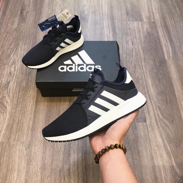 (Full Box) XPLR Shoes With White Stripes In Black Shopee Malaysia