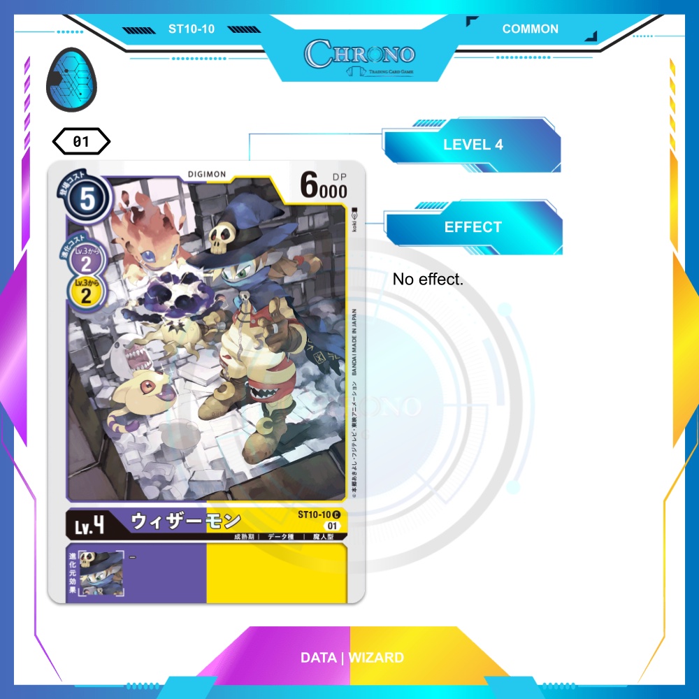 ST10-10 | Wizardmon | Common | Digimon Deck Card Single | Chrono TCG ...
