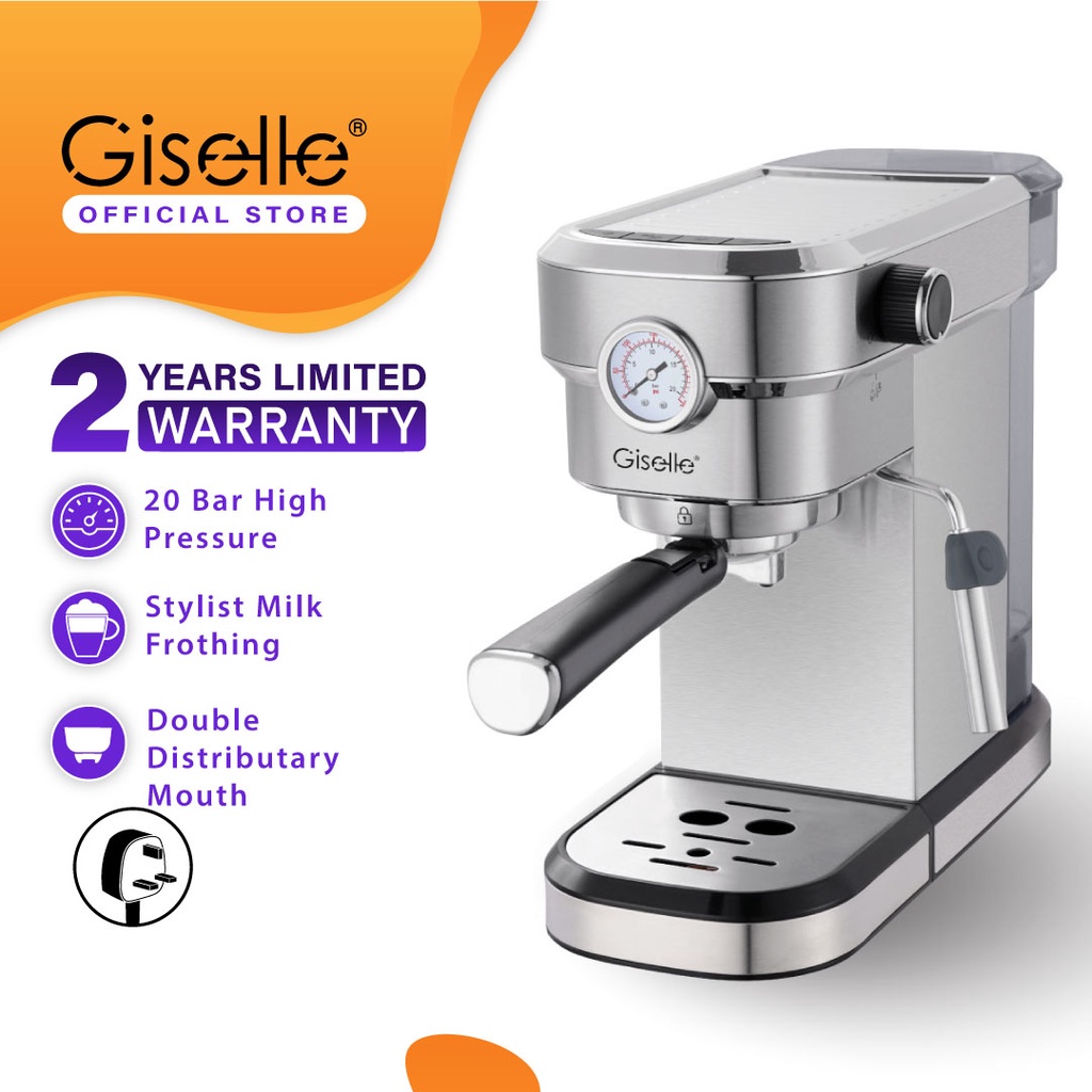 Giselle Espresso Coffee Maker 20 Bar 家用意式咖啡机奶泡拿铁 [KEA0339LB]