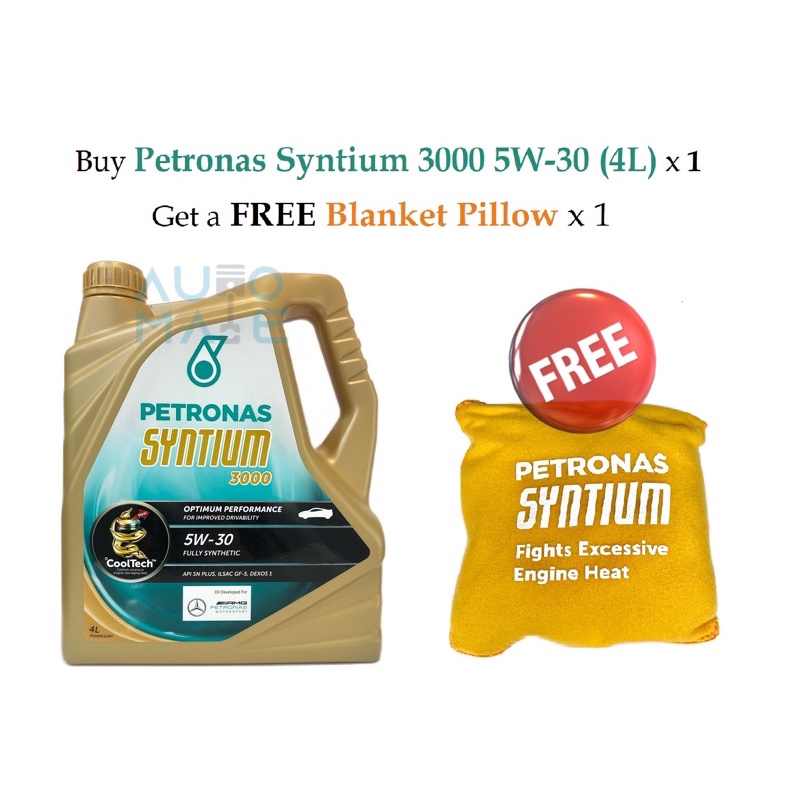 Petronas Syntium 3000 DM 5W-30 FULLY SYNTHETIC API SP - 4Ltr (FREE ...