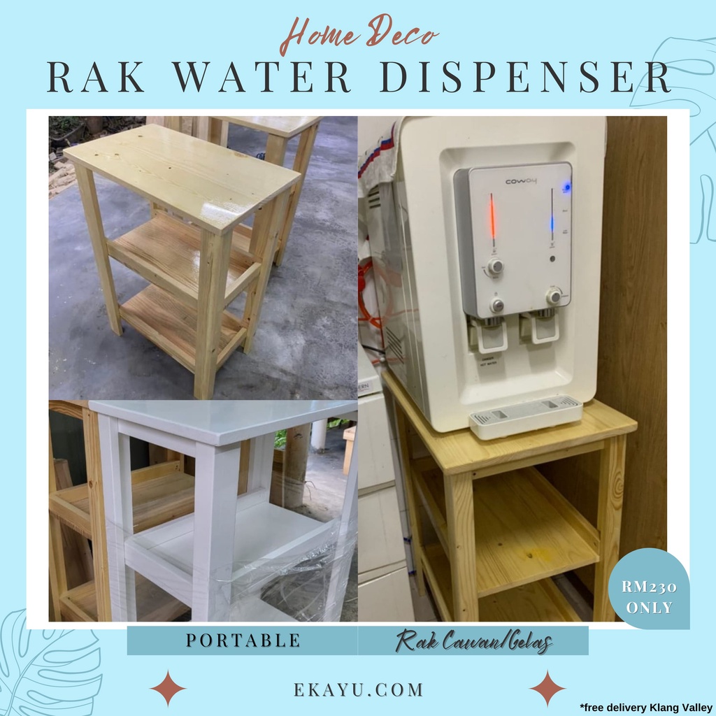 HOME DECO RAK WATER DISPENSER MUDAH ALIH CAWAN GELAS | Shopee Malaysia