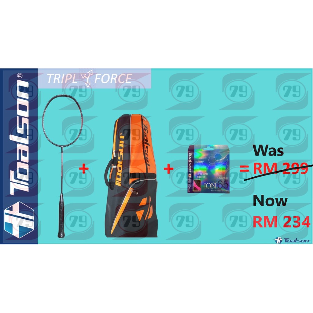 Toalson Triple Force 1000 Racquet Shopee Malaysia
