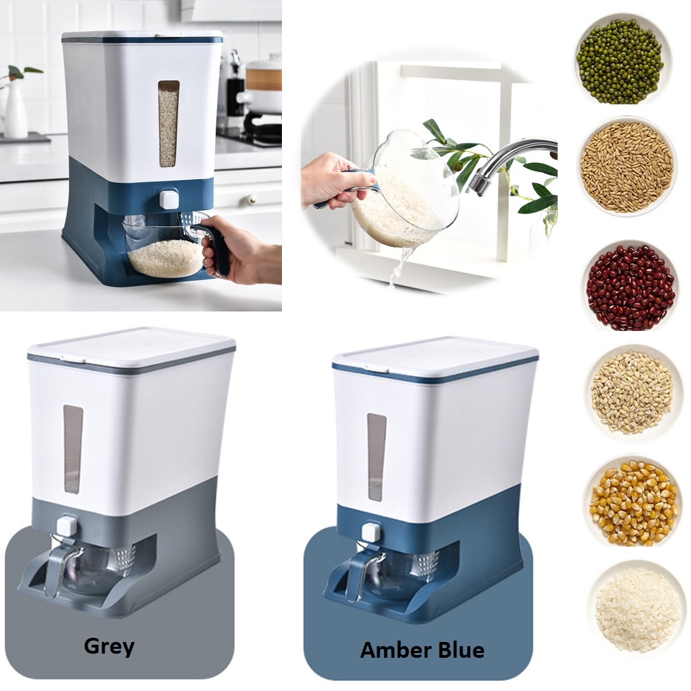 12kg Japanese-Style Rice Storage Moisture Proof Dry Food Dispenser ...