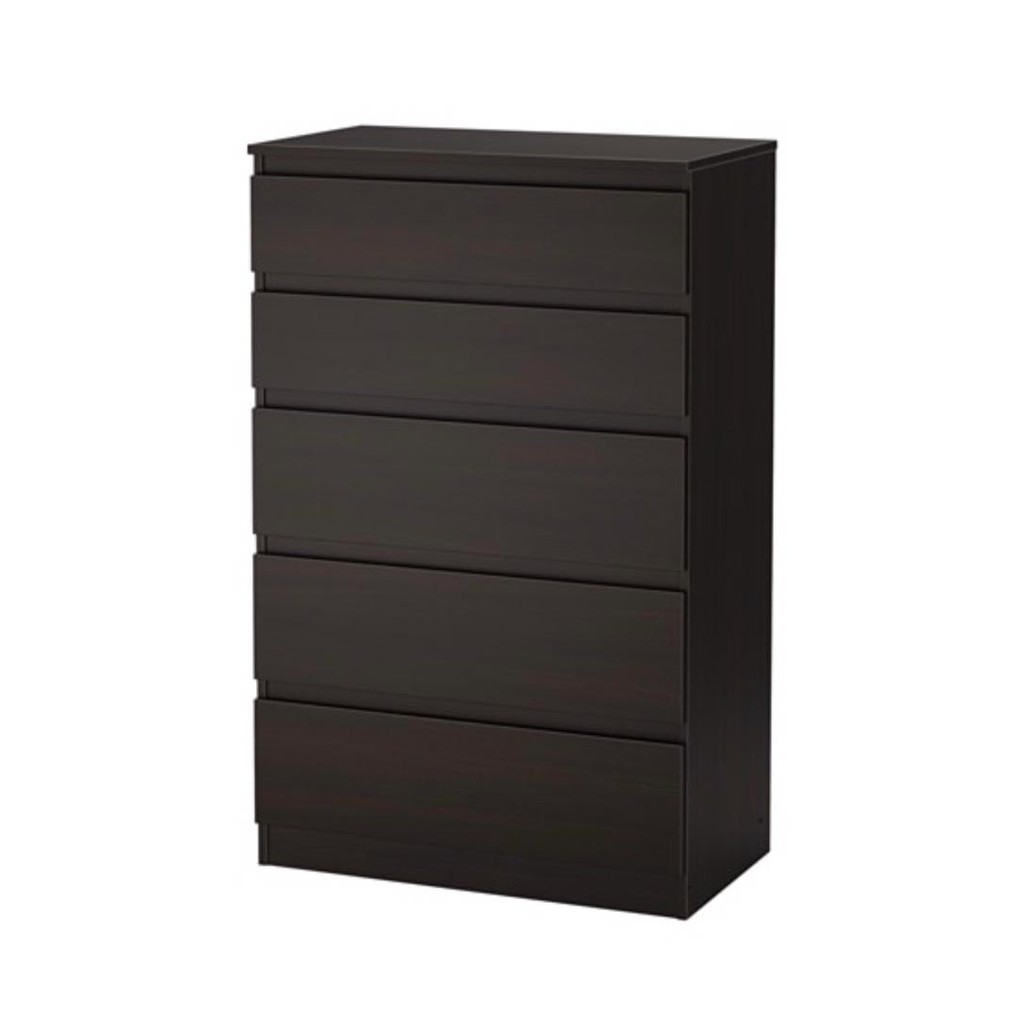 💥ORIGINAL💥 IKEA KULLEN Chest of 5 drawers, black-brown 70x112cm ...