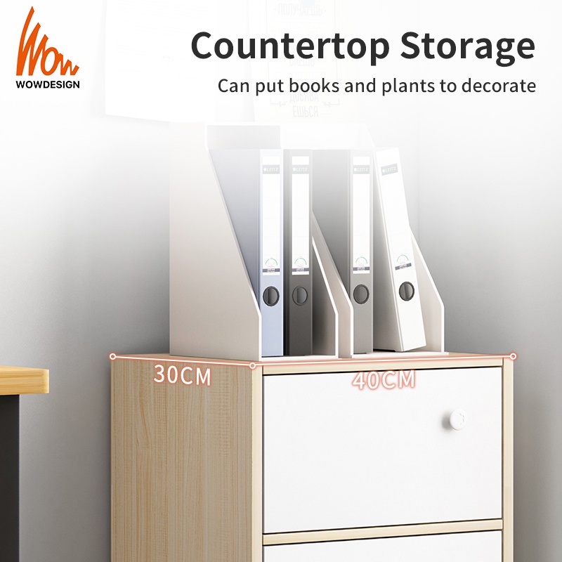 File Cabinet 6 Tier Office Storage Cabinet Bookcase Wooden Bookshelf ...