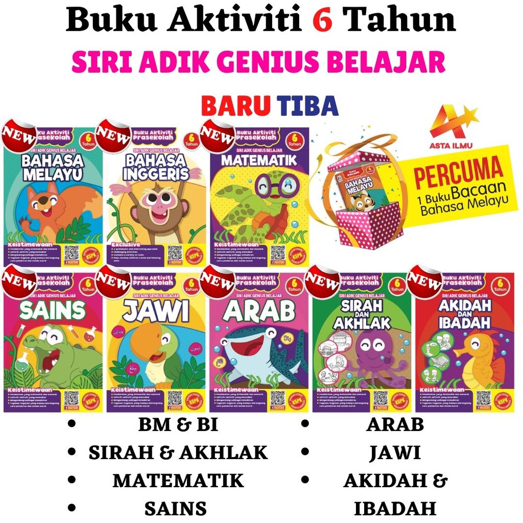 Buku Latihan Prasekolah+FREE Gift-Buku Prasekolah-Popular-books-Buku ...