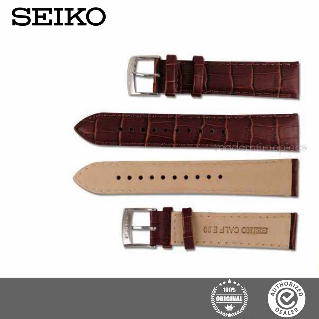 ORIGINAL SEIKO Genuine Calf Leather Strap 20mm/22mm Brown/Black Color #Tali  Kulit SEIKO | Shopee Malaysia