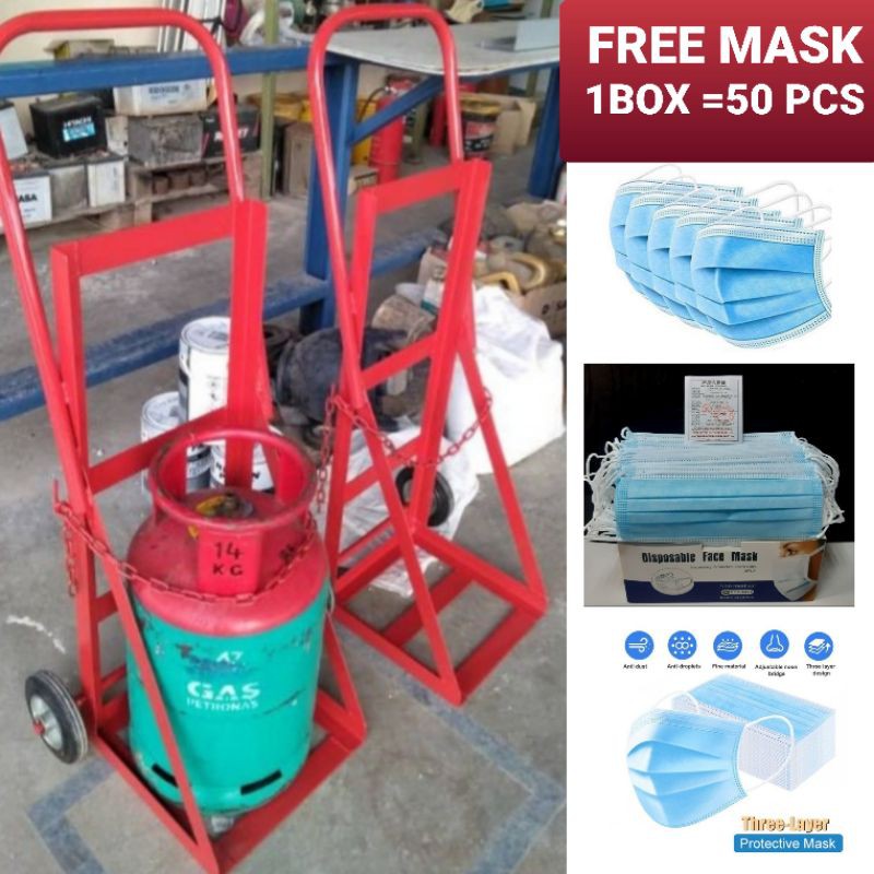 SK TROLLEY CYLINDER HEAVY DUTY RED FREE MASK 1BOX=50PCS | Shopee Malaysia