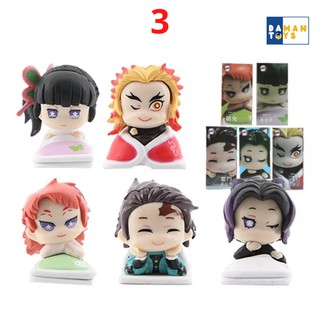 PWFE Demon Slayer: Kimetsu No Yaiba Figure Sleeping Style Anime Chibi  Figure Action Figure 5 Pcs