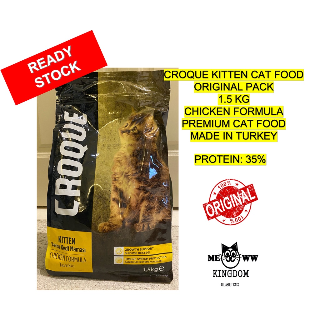 Croque Kitten Cat Food Chicken Formula Original Pack 1.5 kg Shopee
