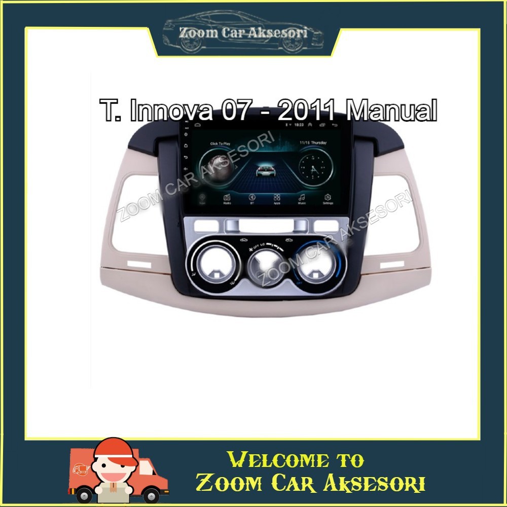 TOYOTA INNOVA 07-11 MANUAL BIG SCREEN ANDROID 12 MEDIA PLAYER WITH ...
