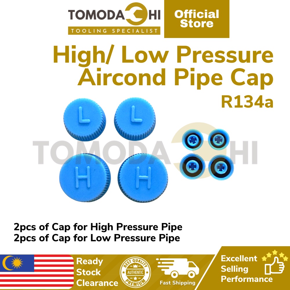 TOMODACHI Car Aircond Pipe Cap High Low Pressure Aircond Pipe, R134a