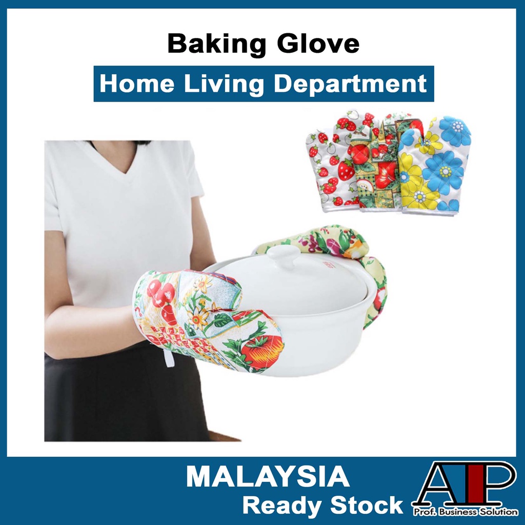 Pantry🍳Sarung Tangan Pembakar Baking Gloves Non-slip Heat Resistant ...