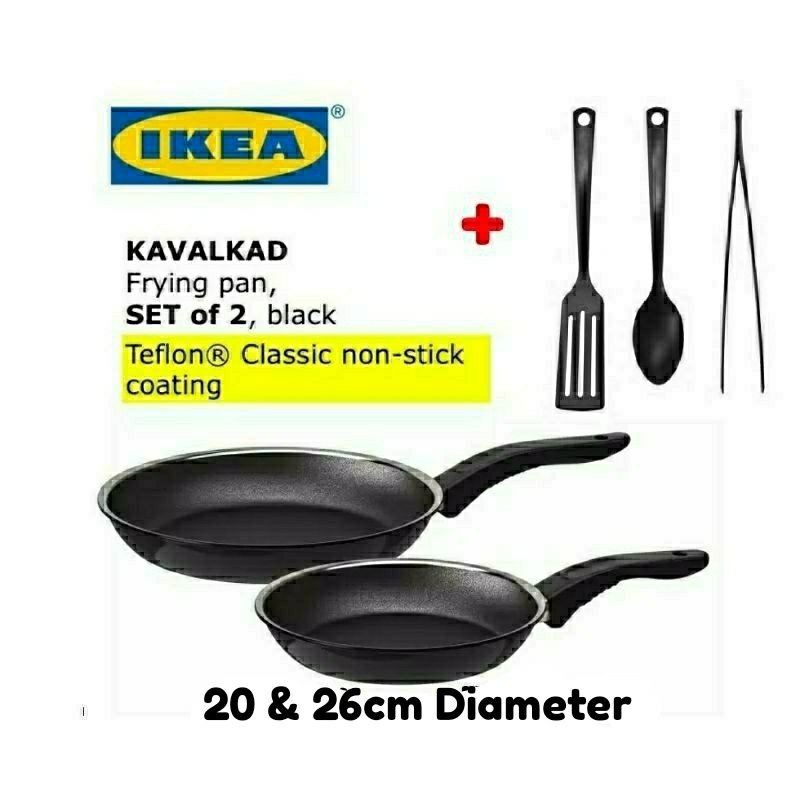 KAVALKAD Frying pan, black, 28 cm - IKEA