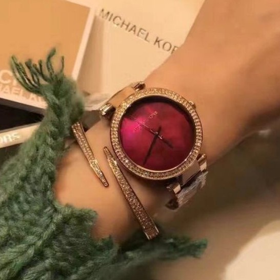 Original MK Parker Two tone Rose Gold Black Stainless Steel Women s Watch MK6412 MK6492 MK6427 MK6402 MK6414 MK6400