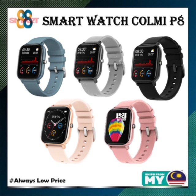 88Smart.my COLMI P8 1.4 Inch Smart Watch Men Woman Full Touch