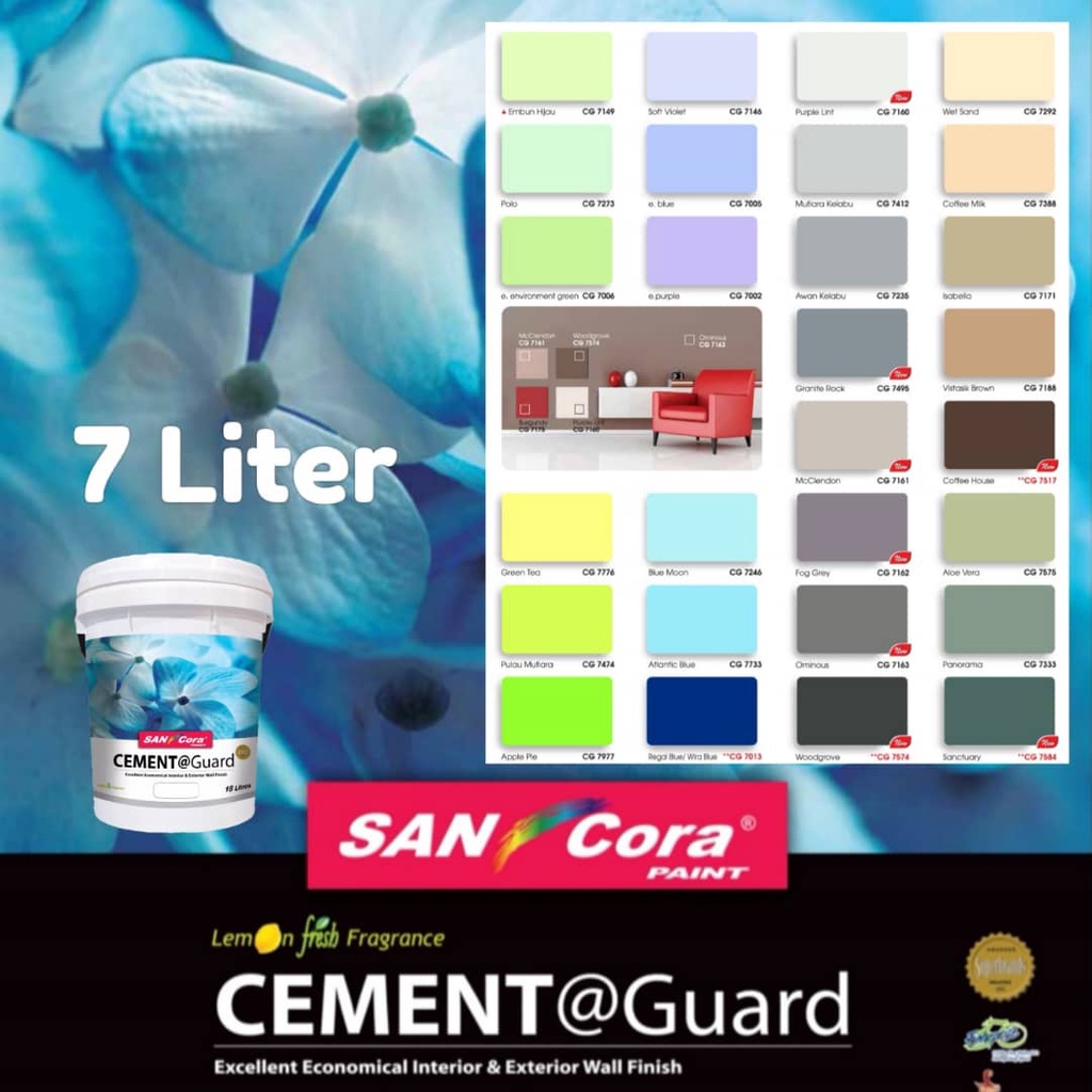 SANCORA CEMENT@GUARD 7L INTERIOR WALL EMULSION PAINT / CAT KAPUR ...