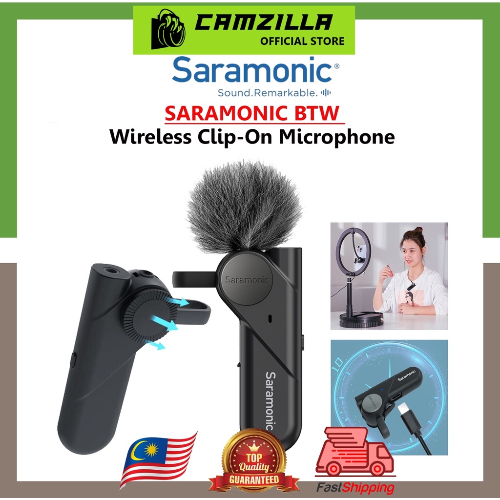 Saramonic BTW Wireless Bluetooth ClipOn Microphone ( Malaysia Ready
