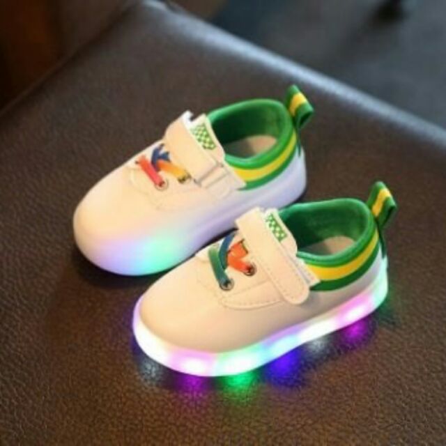 GREEN CNY GUCCI INSPIRED LED LIGHT UP SHOES RAYA 2017 4Y 5Y Shopee Malaysia