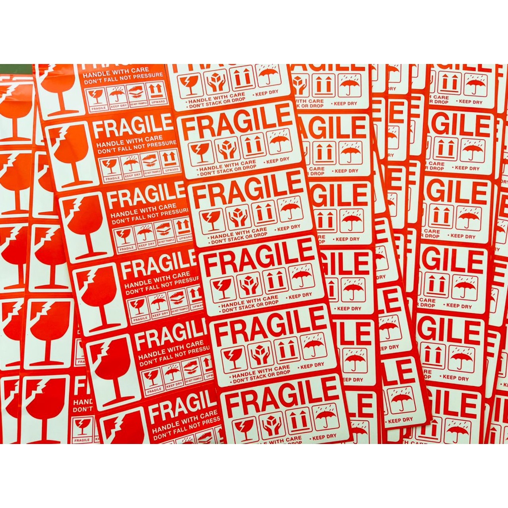 High Quality Fragile Sticker & Fragile Tape 9*5 Fragile Label Warning