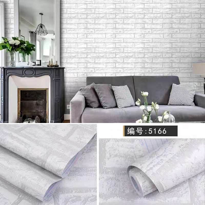 45cm x 10m Brick Wallpaper Kertas Dinding Bata Wall Sticker white brick