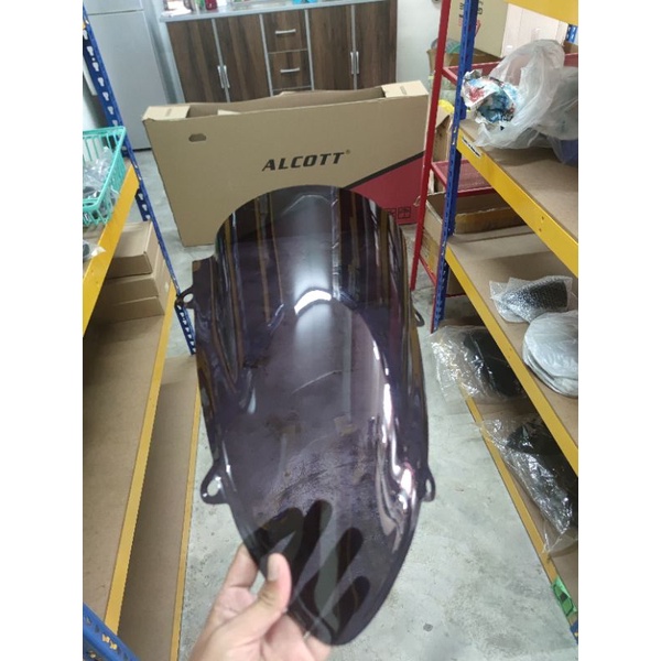 thumbnail image 2 of Double Bubble Windscreen For Kawasaki Ninja 250R (2008-2012) - Iridium Finish, High-Quality ABS Plastic 2 of 9