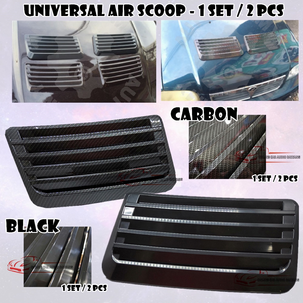 Bosoko Universal Air Scoop Auto Car Decorative Air Flow Intake