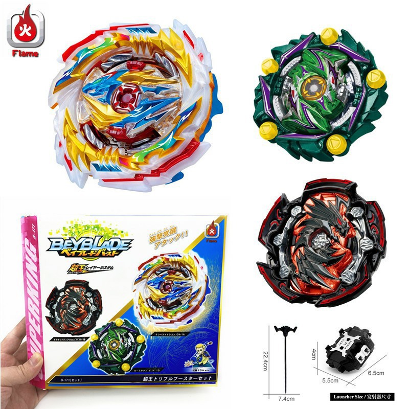 Beyblade Burst B171 Tempest Dragon, Curse Satan & Naked Diabolos Toys ...