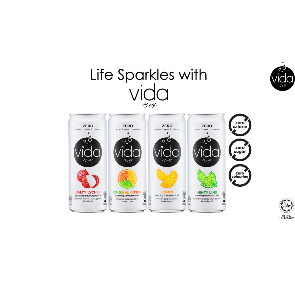 VIDA Sparkling Drink 325ml | Shopee Malaysia