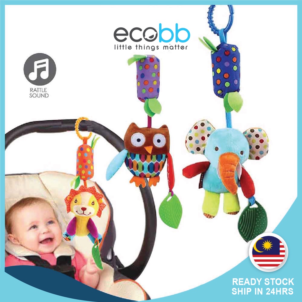 Baby Rattle Toys Stroller Hanging Plush Toys Early Education Toys ...