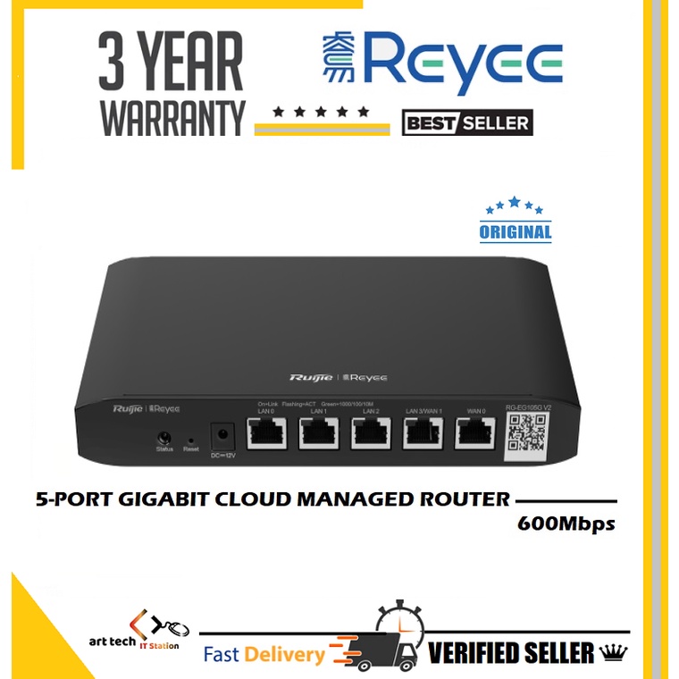 5-PORT REYEE GIGABIT CLOUD MANAGED ROUTER- 600Mbps | Shopee Malaysia