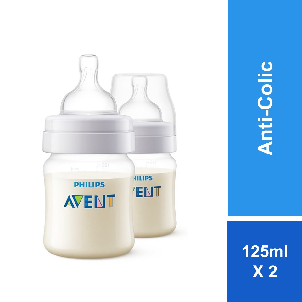 Philips Avent Anti-Colic Baby Bottle 0m+ (4oz/125ml x 2 bottles) SCF810/27