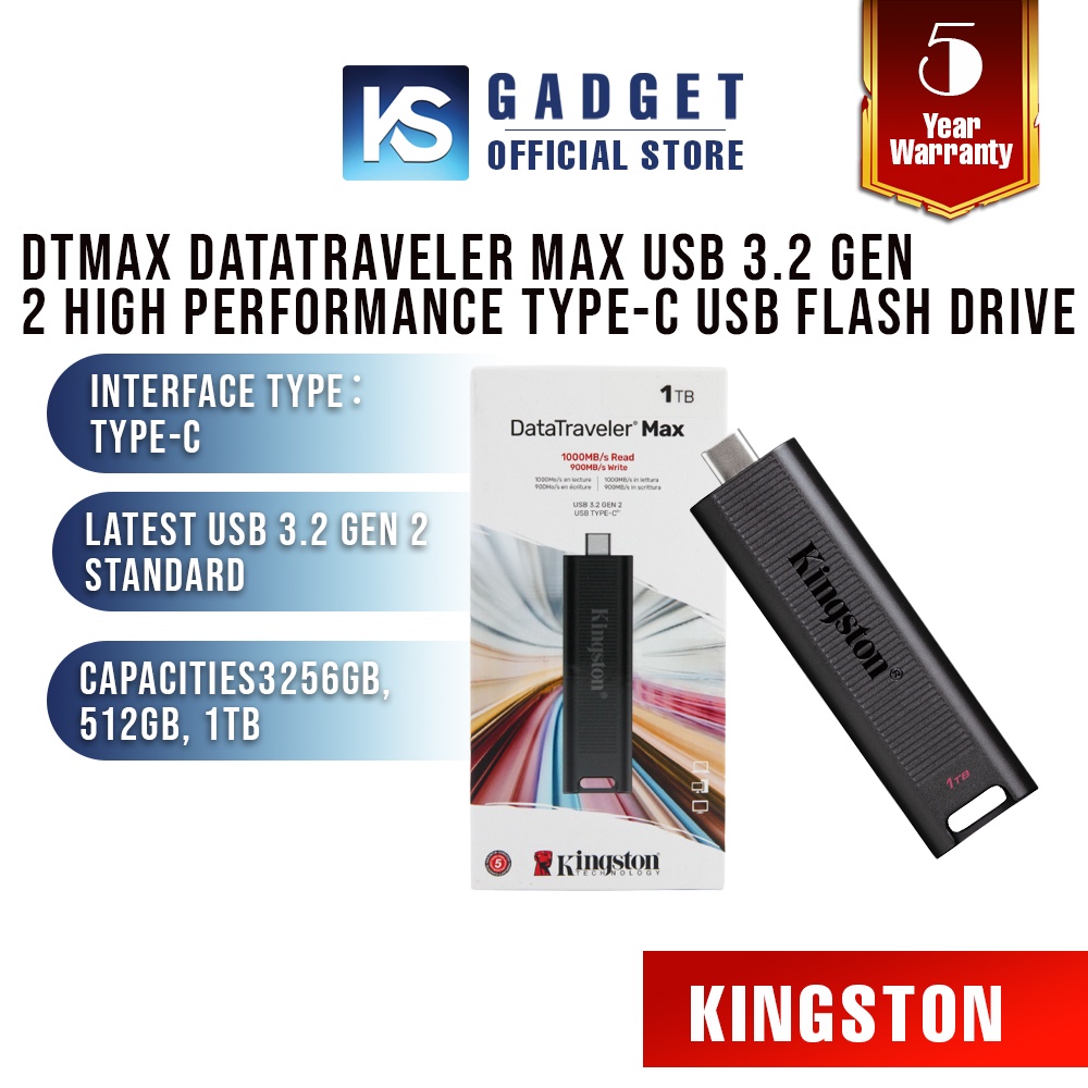Kingston DataTraveler Max USB 3.2 Gen 2 High Performance TypeC USB