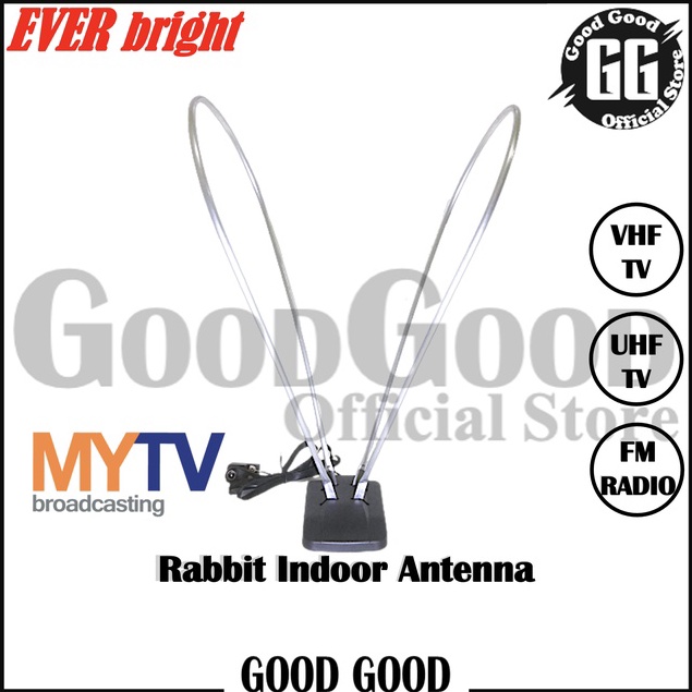 EVERbright Indoor TV Rabbit Antenna MYTV VHF + UHF + FM radio all type ...